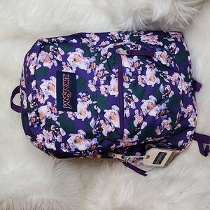 jansport backpack flowers purple Jansport | Bags | Nwt Jansport Superbreak Cross Town Purple Petals 587  Cubic Inches